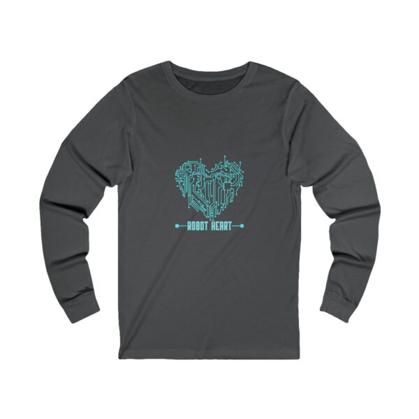 Robot Heart Unisex Long Sleeve Tee - Tech-Inspired Love Shirt