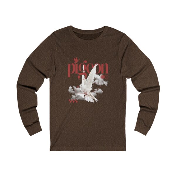 Artistic Pigeon Long Sleeve Tee | Unisex Jersey Top for Nature Lovers - Image 13